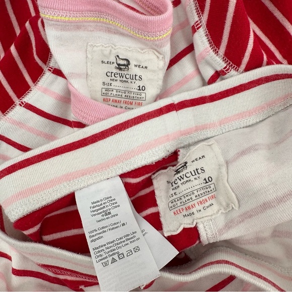 Crewcuts Stripe Pajamas Size 10 - Picture 2 of 4